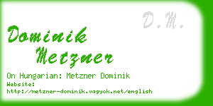 dominik metzner business card